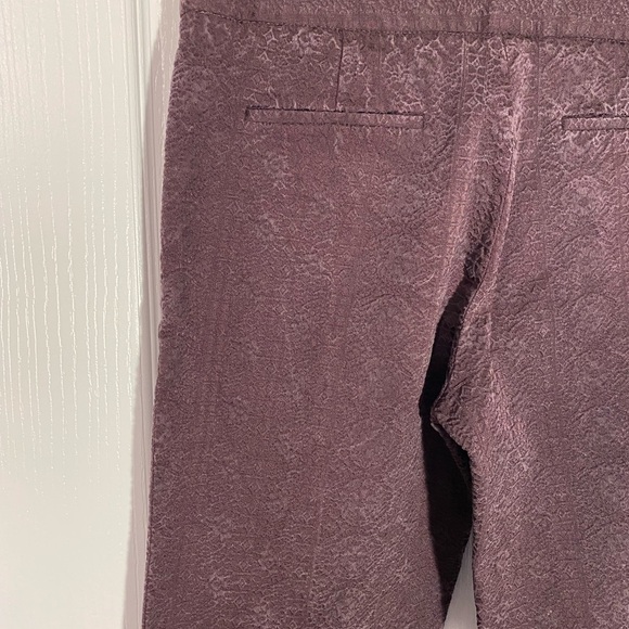 ELIE TAHARI Textured Fabric Stretch Pants Purple 6 - Picture 4 of 9
